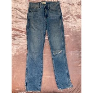 Madewell Ripped Skinny Jeans. Size 27